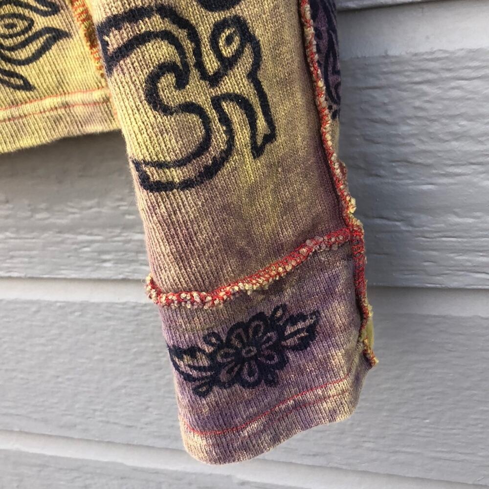 Vintage L Boho Style Patchwork Style Sweatshirt - image 3